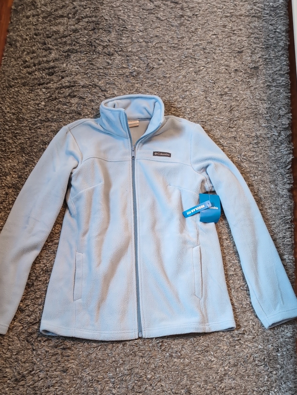 Columbia Women’s Pale Blue Full-Zip Teddy Fleece Jacket